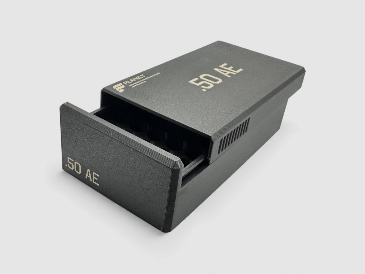 Filamelt Munitionsbox / .50 AE / ‘Schiebedeckel’ / Patronenbox, Ammo Box