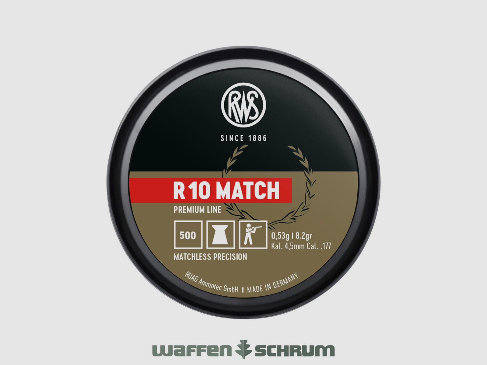 RWS R10 Match 0,53g 4,49mm Premium Line