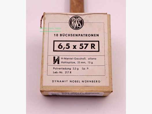 RWS (WZd.Fa.Rottweil) cartucce per fucile 6,5x57R