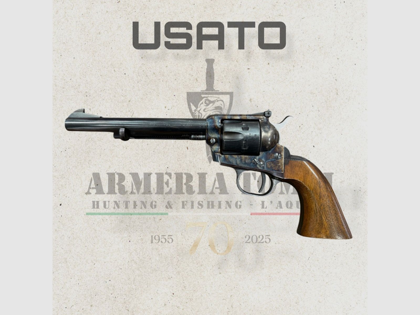 USADO – REVOLVER – UBERTI MOD. WESTERNER’S 6" cal. 22 Win. Mag., imagen 1 de 3