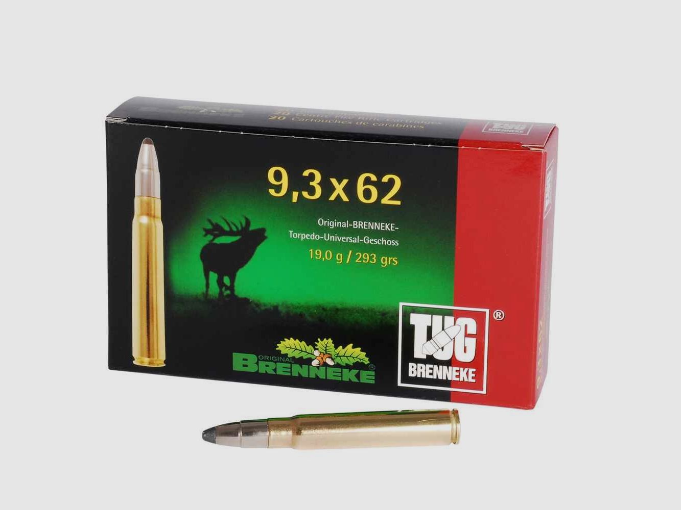 9,3x62 TUG 19,0g/293grs. Brenneke