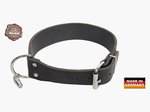 AKAH Halsband genietet aus Sattelleder, extra breit