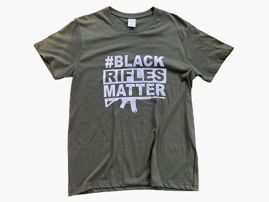 FUN-SHIRT "BLACK RIFLES MATTER" - OLIV