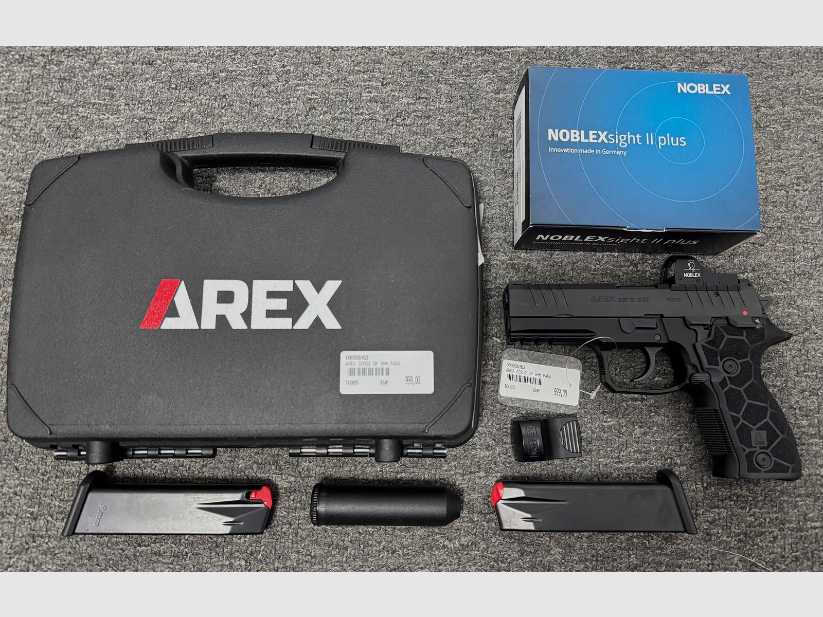 Arex Zero 2S OR 4,2 Zoll Full Size, 9mm Para mit Noblex Sight NV 1x25 OS - Neuware