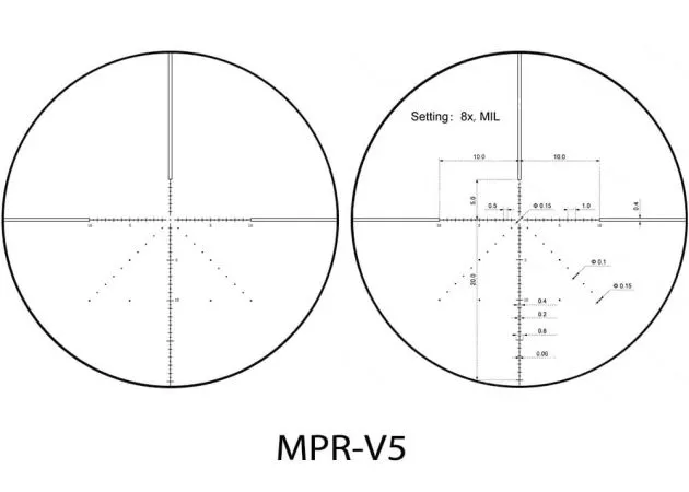 Vector Optics Veyron IR 2-8×32 SFP MPR-V5 richtkijker + montage, afbeelding 3 van 9