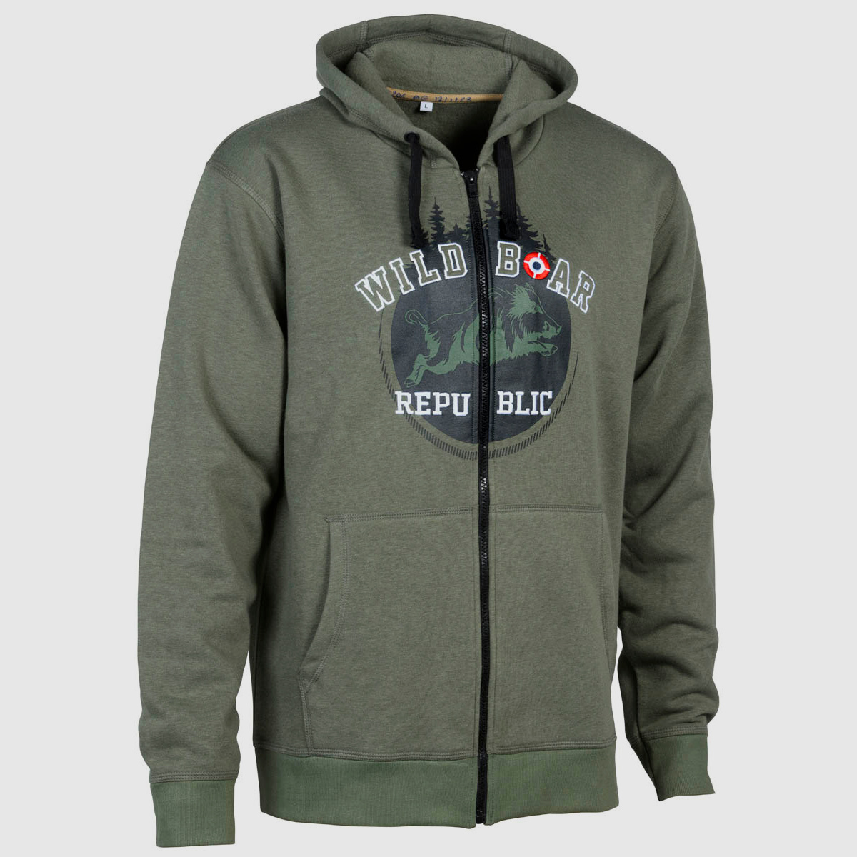 Percussion Sweatshirt mit Zip Republic khaki