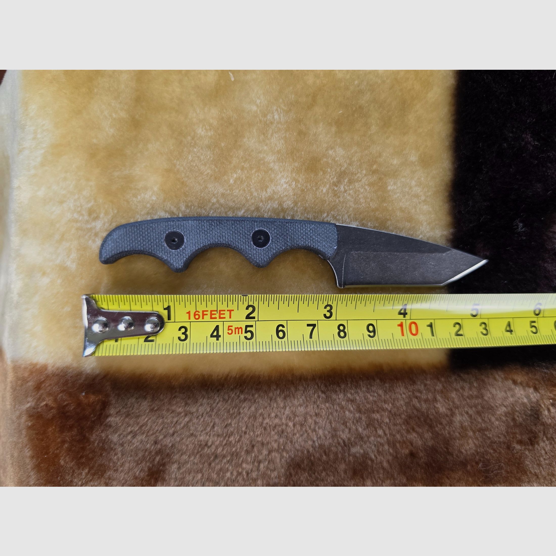 Fox Outdoor taktyczny mini nóż z ostrzem tanto – kompaktowy nóż na szyję i EDC, zdjęcie 4 z 4
