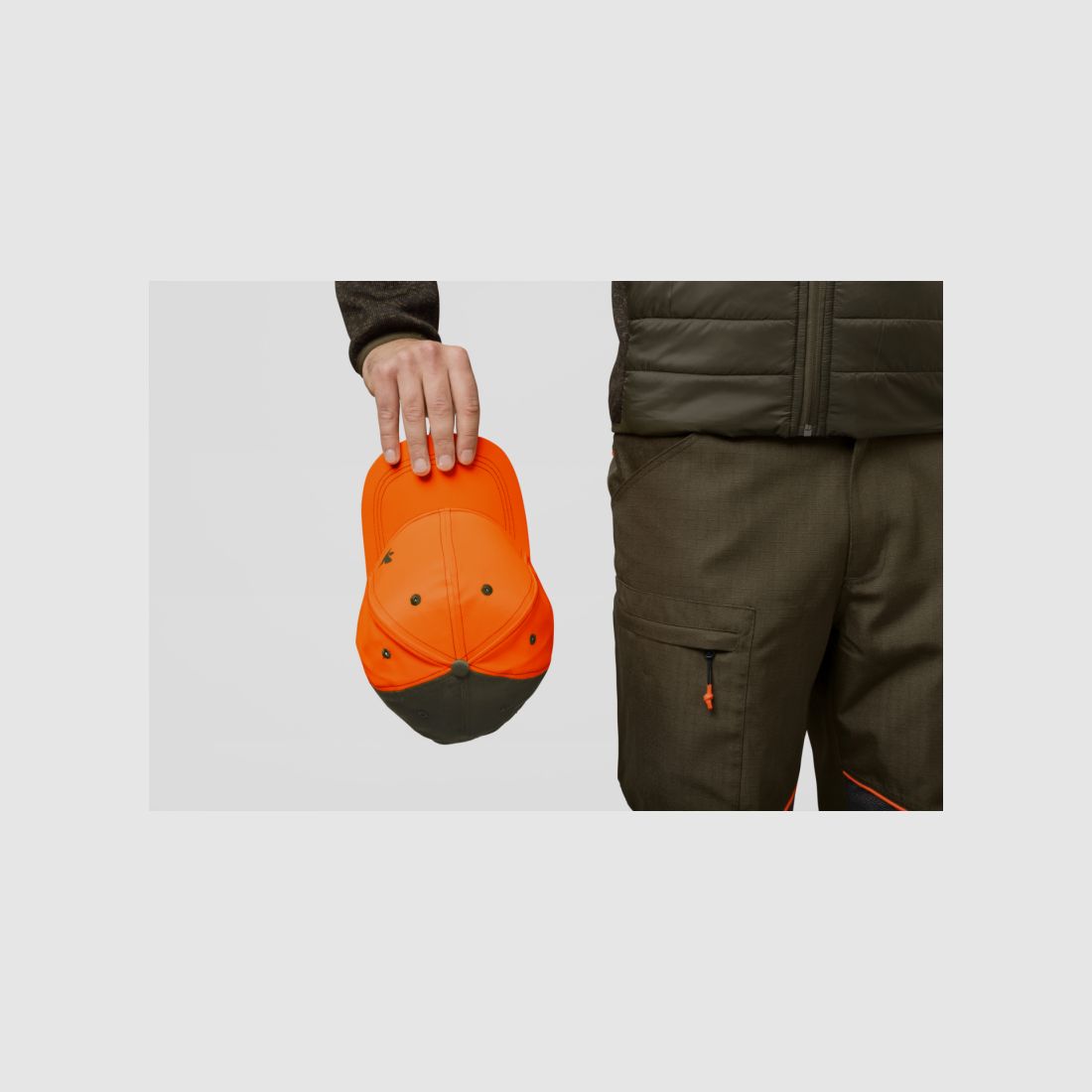 Seeland Kappe Venture Pine green/Hi-Vis orange