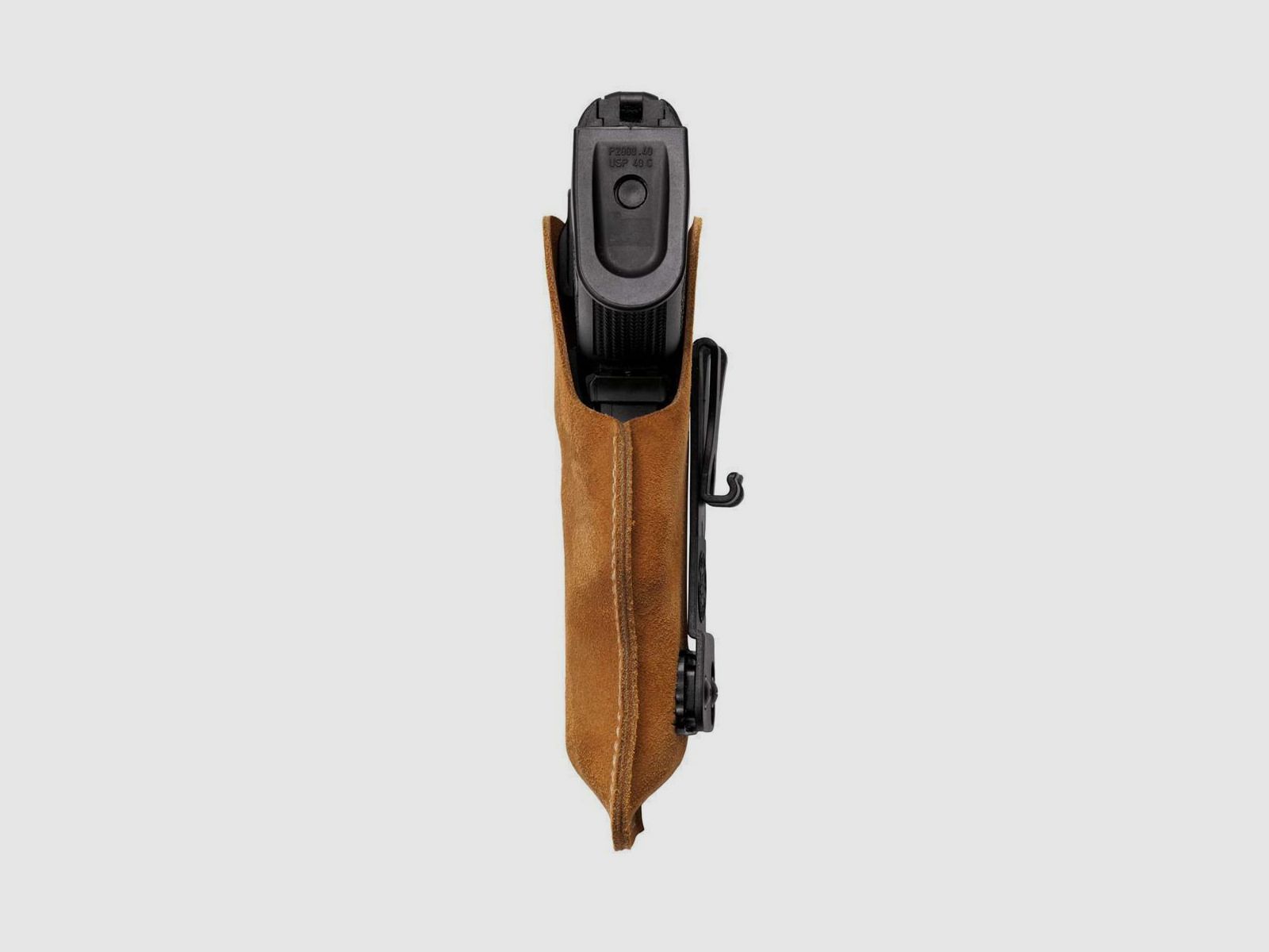 Innenbundholster aus Wildleder, mit J-Haken-Clip Walther P22/P22Q,Glock 43/43X,Sig Sauer P230/232,Colt Commander,S&W 6904/6906,Zoraki 914-Linkshänder