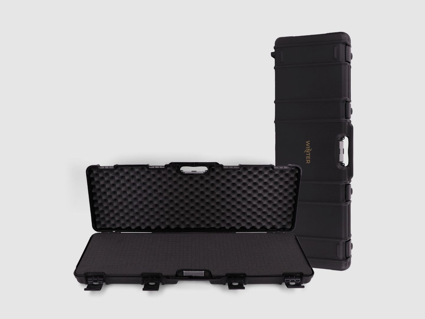 Winter Gewehrkoffer W10 103 cm für 1 Langwaffe – PP Kunststoff, 4 Push-Pull Verschlüsse, Raster (Night)