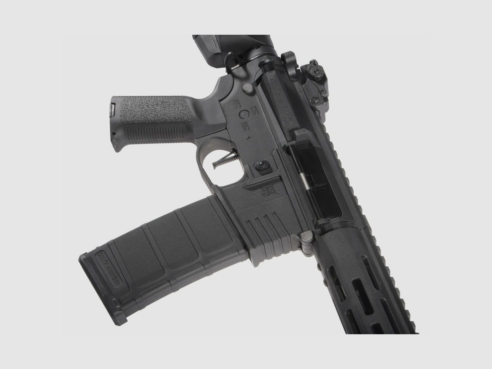 Delta Armory M4 AR15 M-LOK 10 Zoll CHARLIE GATE PULSAR HPA Airsoft Gewehr in Schwarz