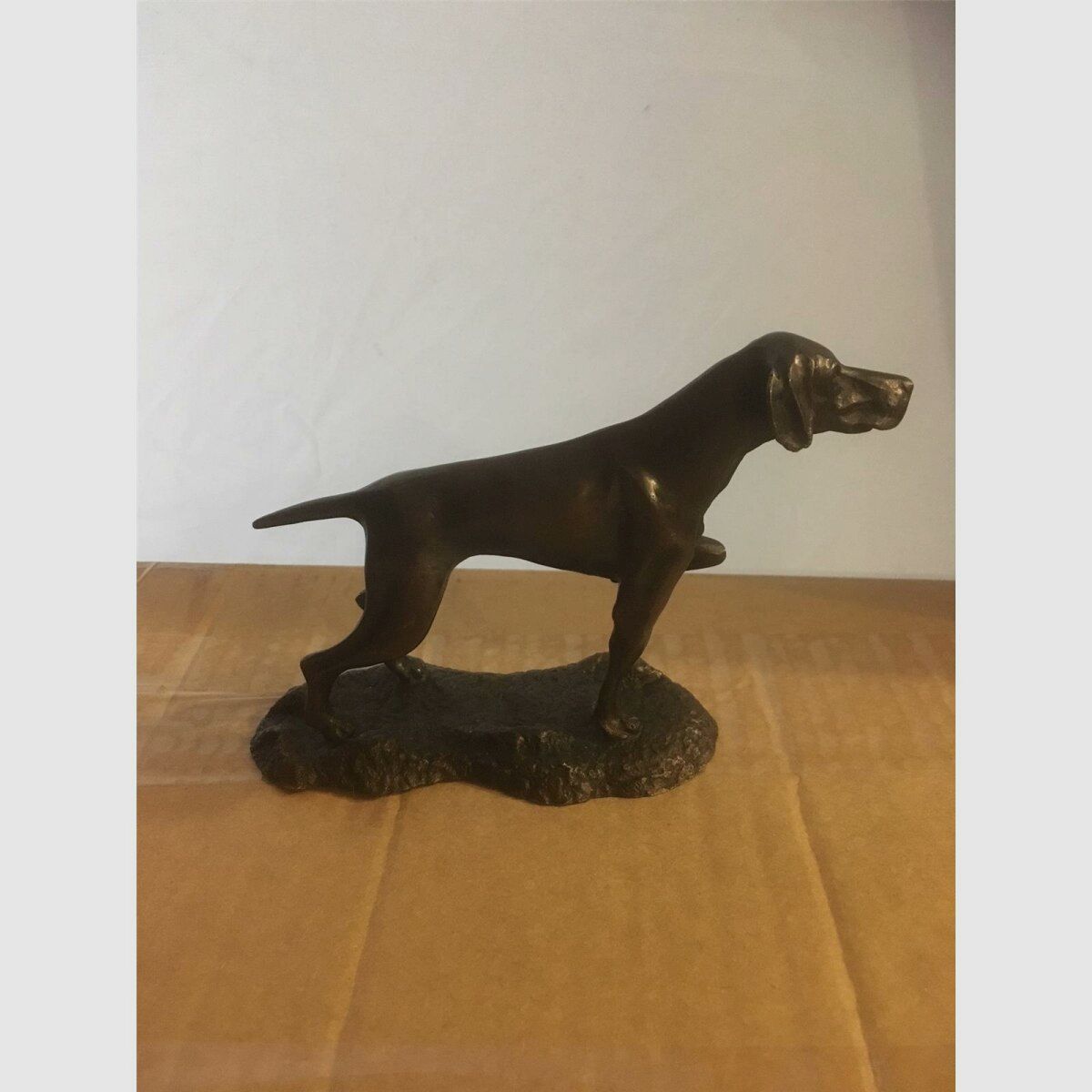 Lovergreen Accessoires Motiv Bracke auf einer Fhrte patinierte Bronze-Statue