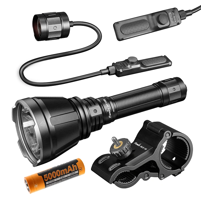 Set con torcia LED Fenix HT18R, supporto tattico ALG-18 e interruttore a cavo gel Fenix AER-05, immagine 17 di 18