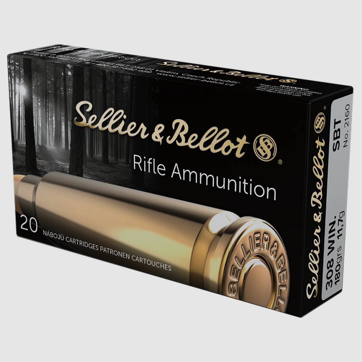 .308 Win Sellier & Bellot SBT Sierra 180 gr/11,7 g, image 1 sur 2