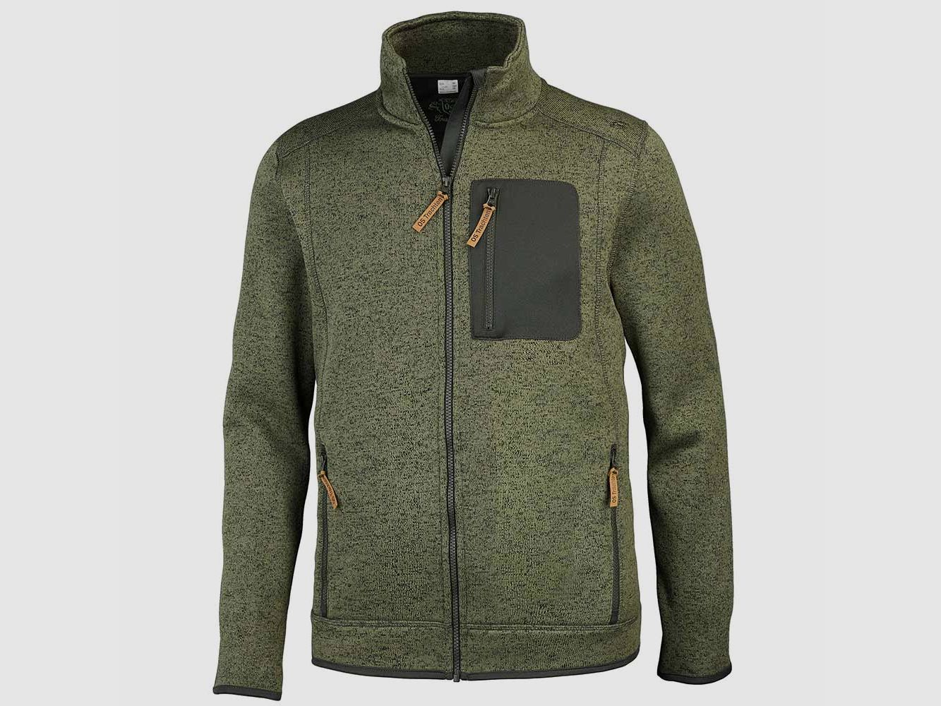 OS Trachten Strik-Fleece Jack met Staande Kraag