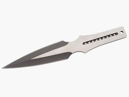 Cuchillo de lanzamiento PUMA TEC, acero AISI 420, parcialmente recubierto, construcción de acero inoxidable, funda de plástico negro