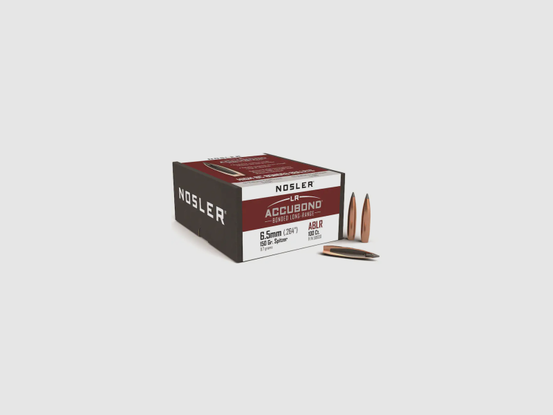 Nosler Geschoss 6,5mm/.264 Accubond 150GR Bonded Tipped Boat Tail 100 Stück, Bild 1 von 2