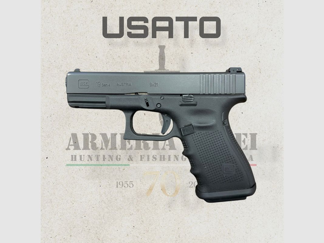 UTILISÉ – PISTOLE – GLOCK MOD. 19 Gen 4 cal. 9×21, image 1 sur 4