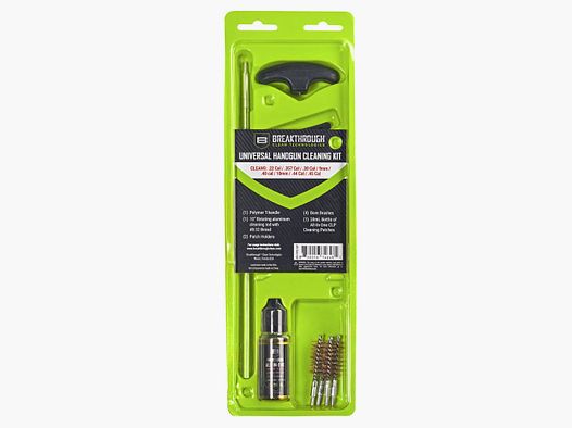 BREAKTHROUGH® Kit de Nettoyage Universel pour Pistolets .22/.357/.38 /9mm/.40 /10mm /.44 /.45