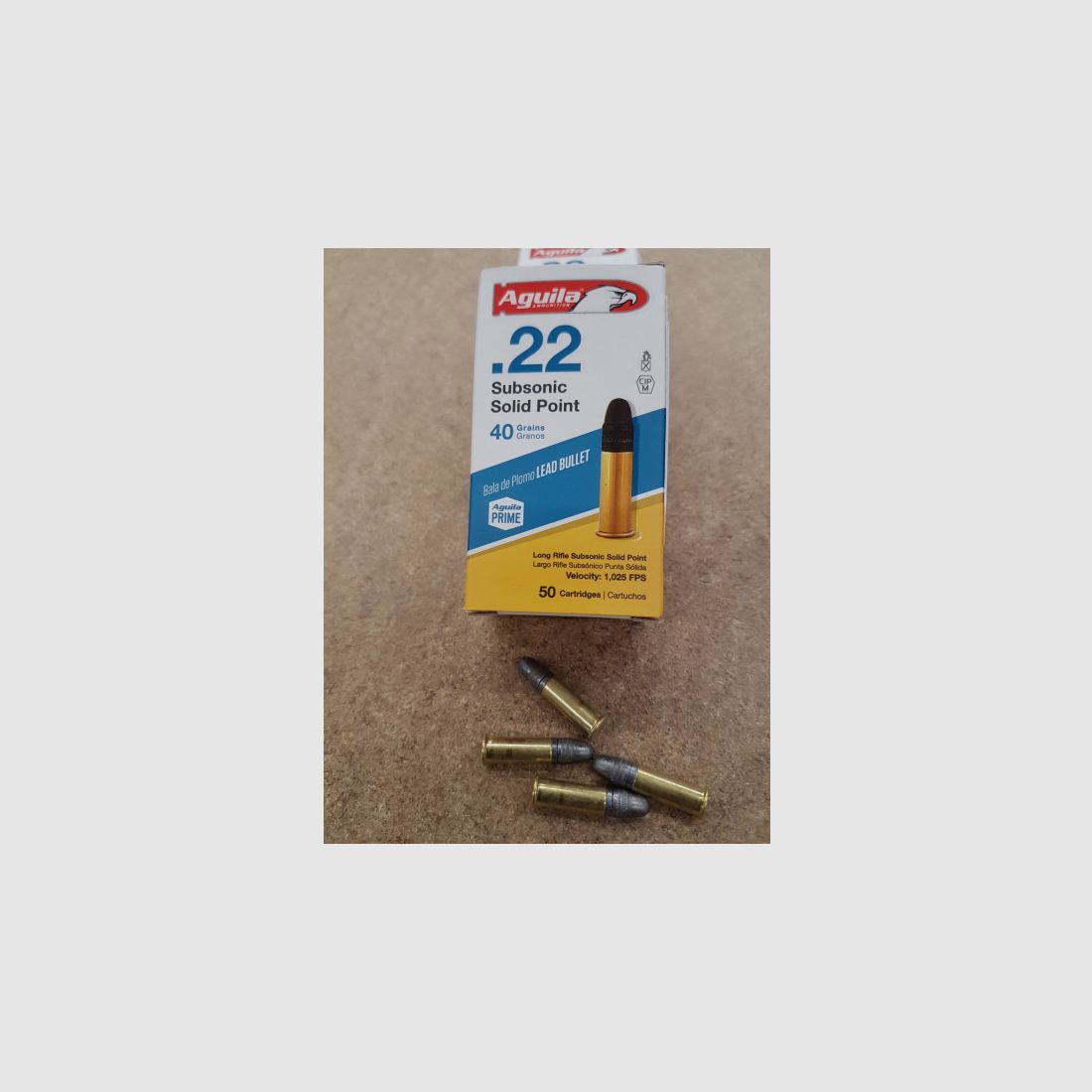 .22LR 40grs Aguila Subsonic Solid Point 1000 Stk.