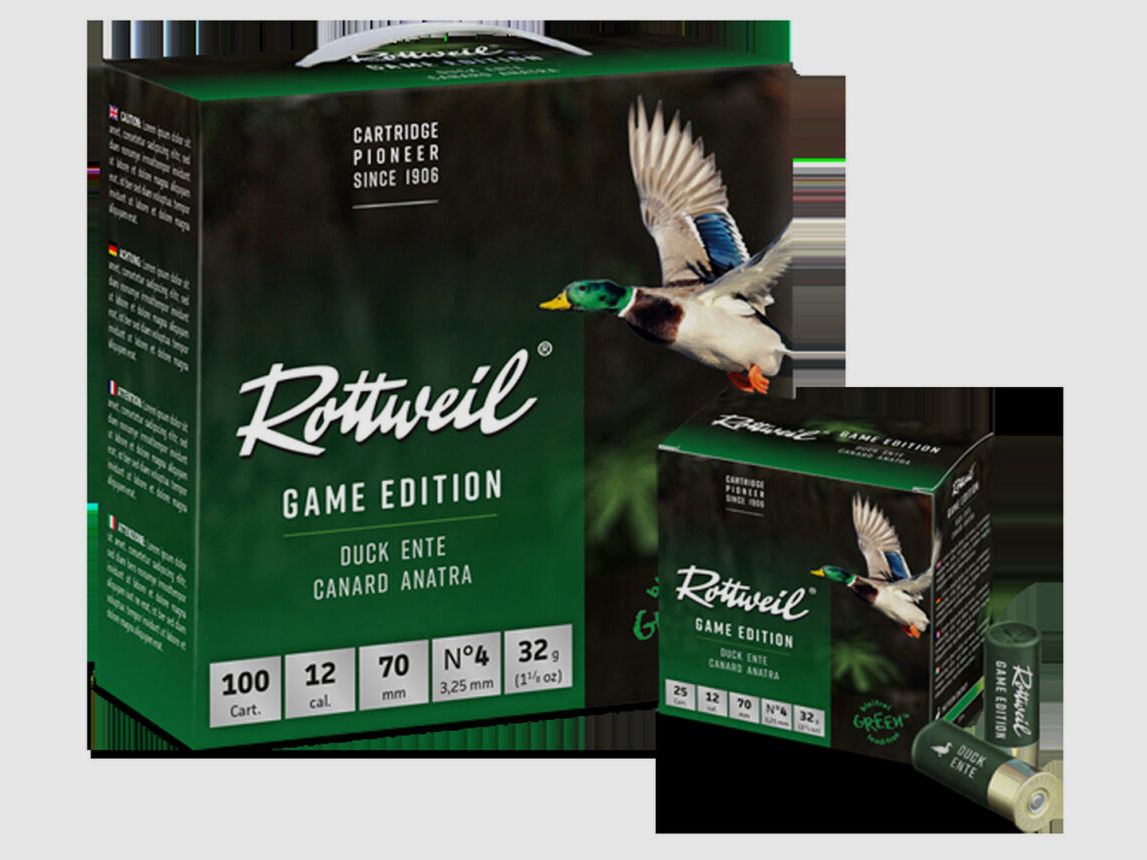 Rottweil 32g Game Ente 3,25mm 100STK 12/70