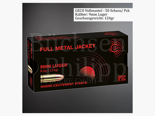 GECO	 9mm Luger FMJ 124gr