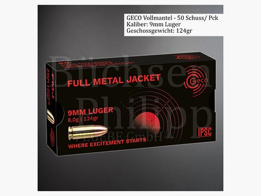 GECO 9mm Luger FMJ 124gr