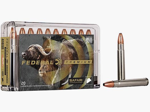 Federal Premium Safari Swift A-Frame .416 Rem. Mag. 400GR JSP 20 cartouches
