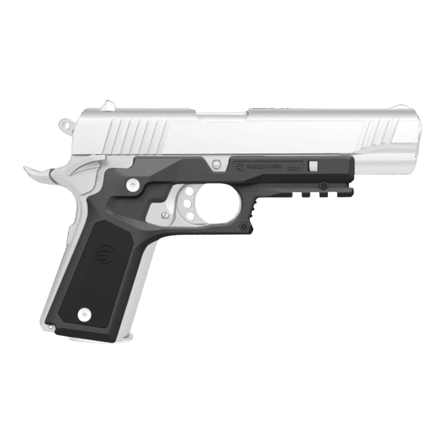 Recover CC3PGBG Grip and Rail System für 1911 Phantom Gray / Schalen Phantom Gray + schwarz