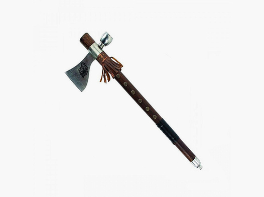 Indian tomahawk with peace pipe