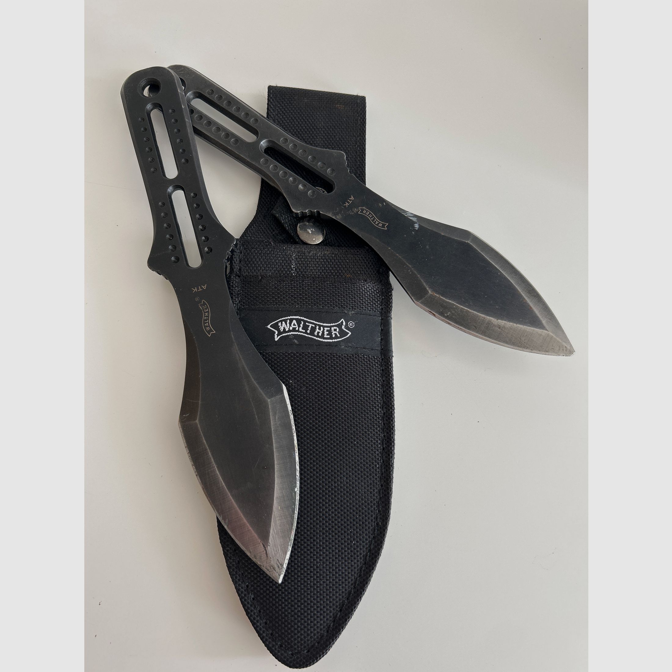 WALTHER WURFMESSER 2x mit OVP und Holster