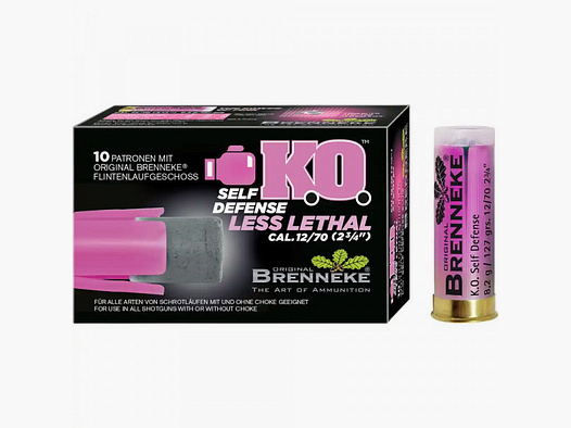 BRENNEKE K.O. "LESS LETHAL" SLUGS / FLG - 8,2G / 127 GRS - 12/70 - 10 SCHUSS