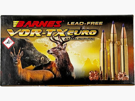 Barnes cartucho de caza VOR-TX EURO Cal. .308 Win 168grs