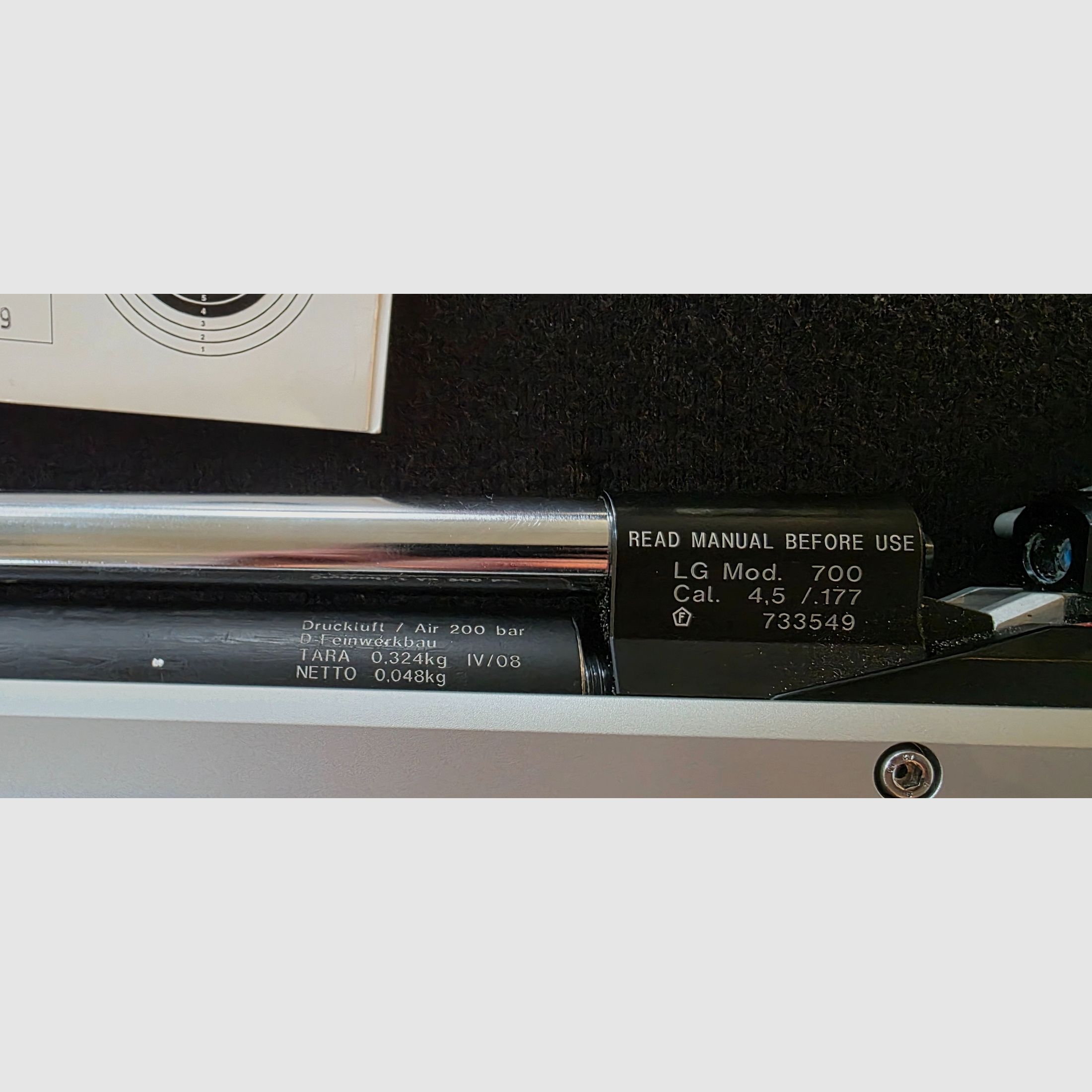 Matchluftgewehr FWB 700 Alu Aufgelegt (Rechts/Gr. M) – Sehr guter Zustand – Komplettset & Originalbelege, Bild 7 von 10