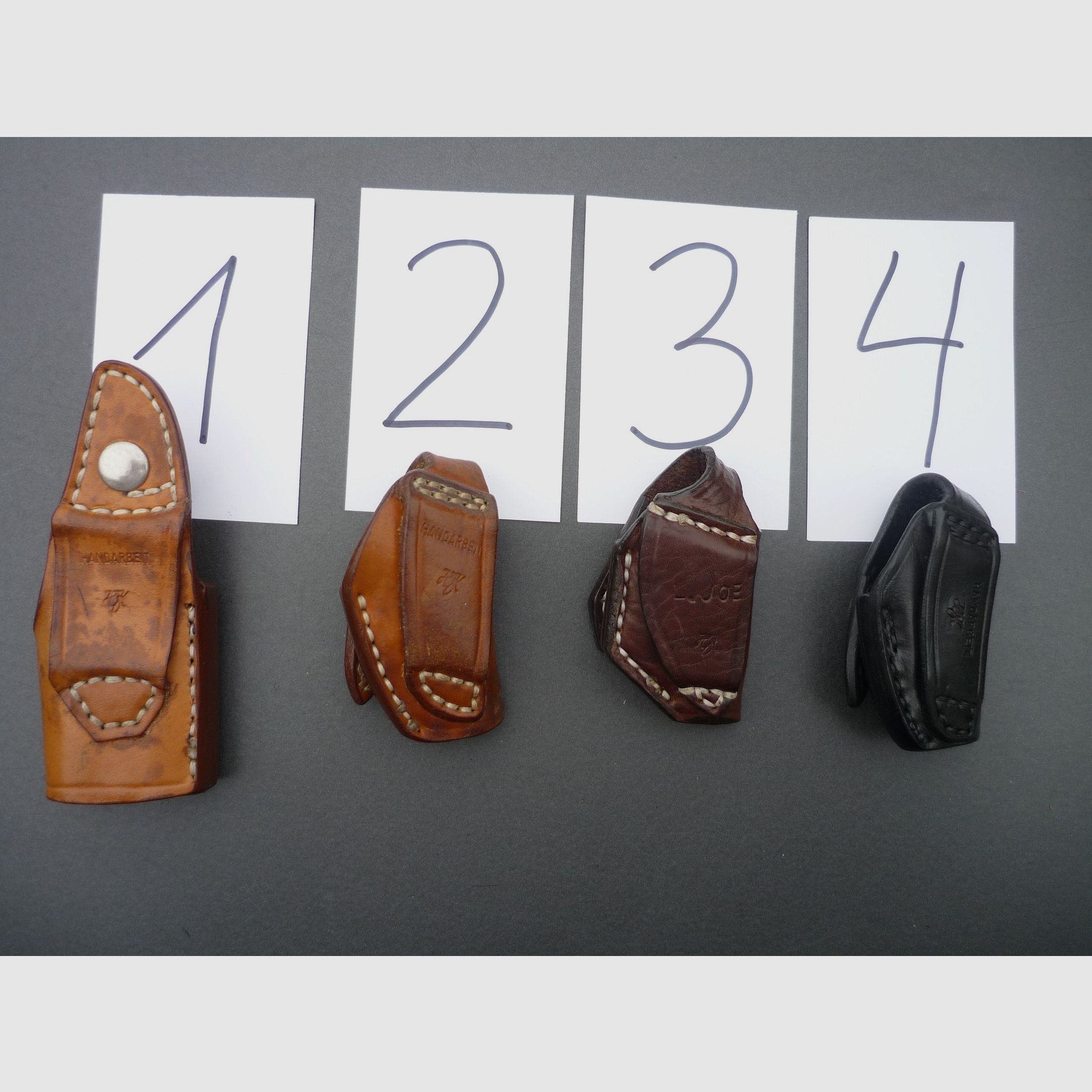 HKDesign Holster  Art. Nr.  002 : Einfachholster für  Derringer Little Joe  und unbekannten anderen -  3 x für Linkshänder 1 x Rechtshänder