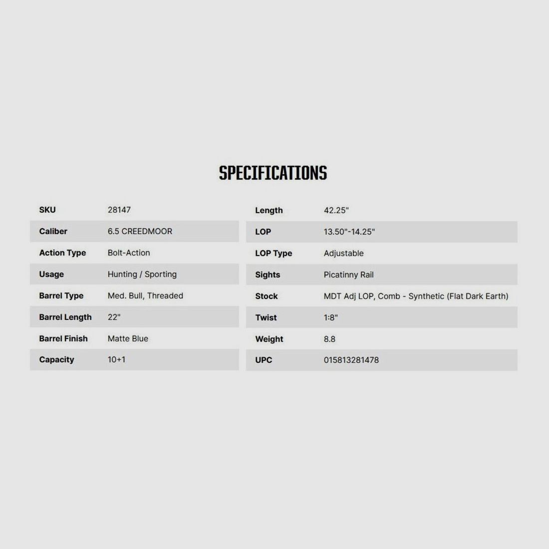 Mossberg Patriot LR Tactical 22" (22 inches) 6.5mm Creedmoor