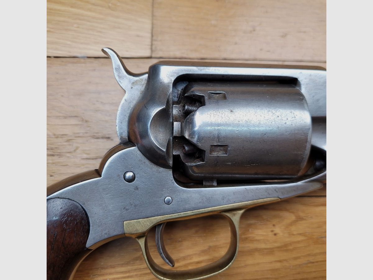 Außergewöhnlicher Militärrevolver Remington 1861 Old Army Model – Waffe aus dem Bürgerkrieg – Kaliber 44 – Einzelnummer bis auf den Zylinder – Nur 10000 Waffen produziert und zudem in einer seltenen Variante! – Ausgezeichneter ästhetischer, mechanischer Zustand und Lauf – Ausnahmestück!, Bild 4 von 41