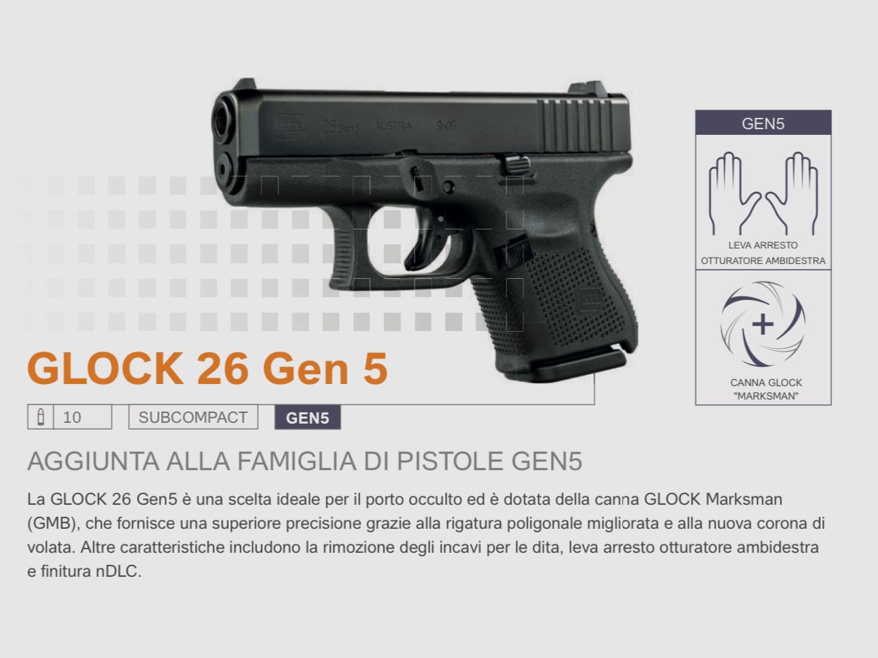 GLOCK / PISTOLE SEMIAUTO / TUTTI I MODELLI, immagine 14 di 30