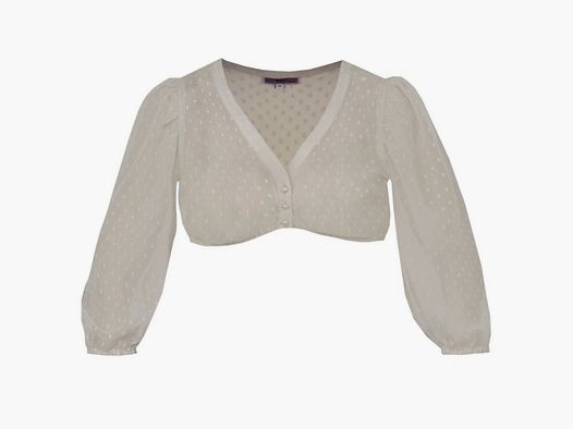 Marjo D-Dirndl Blusa Ahorntal 3/4 Mangas Abullonadas