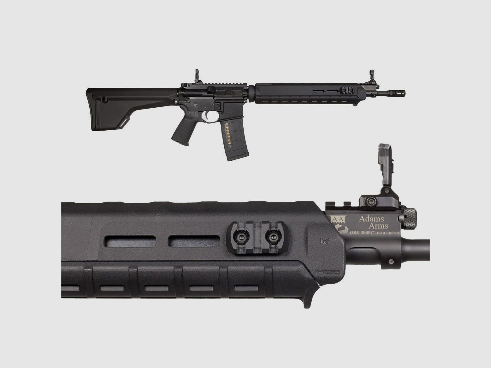 RAIL Picatinny M-Lock POLYMER 3 slots Magpul., image 2 sur 4