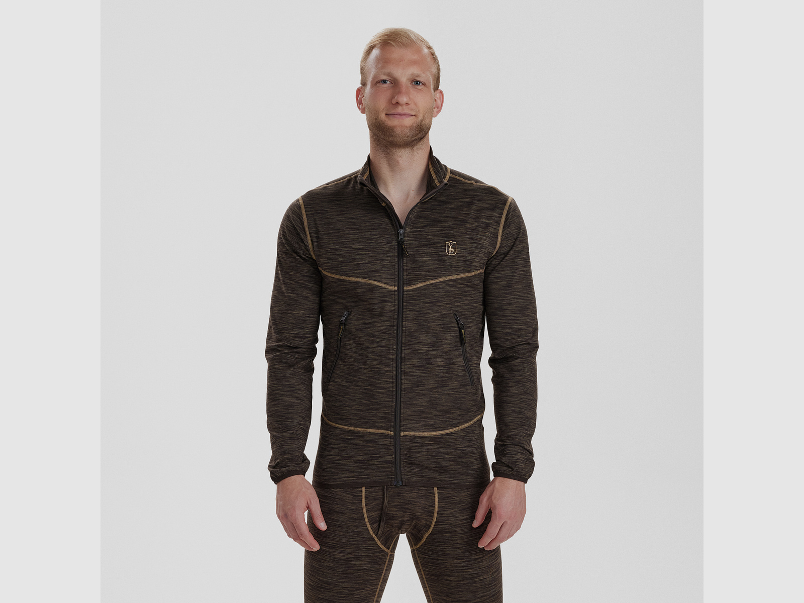 Norden Insulated Fleece - Brown Melange – Größe: 4XL