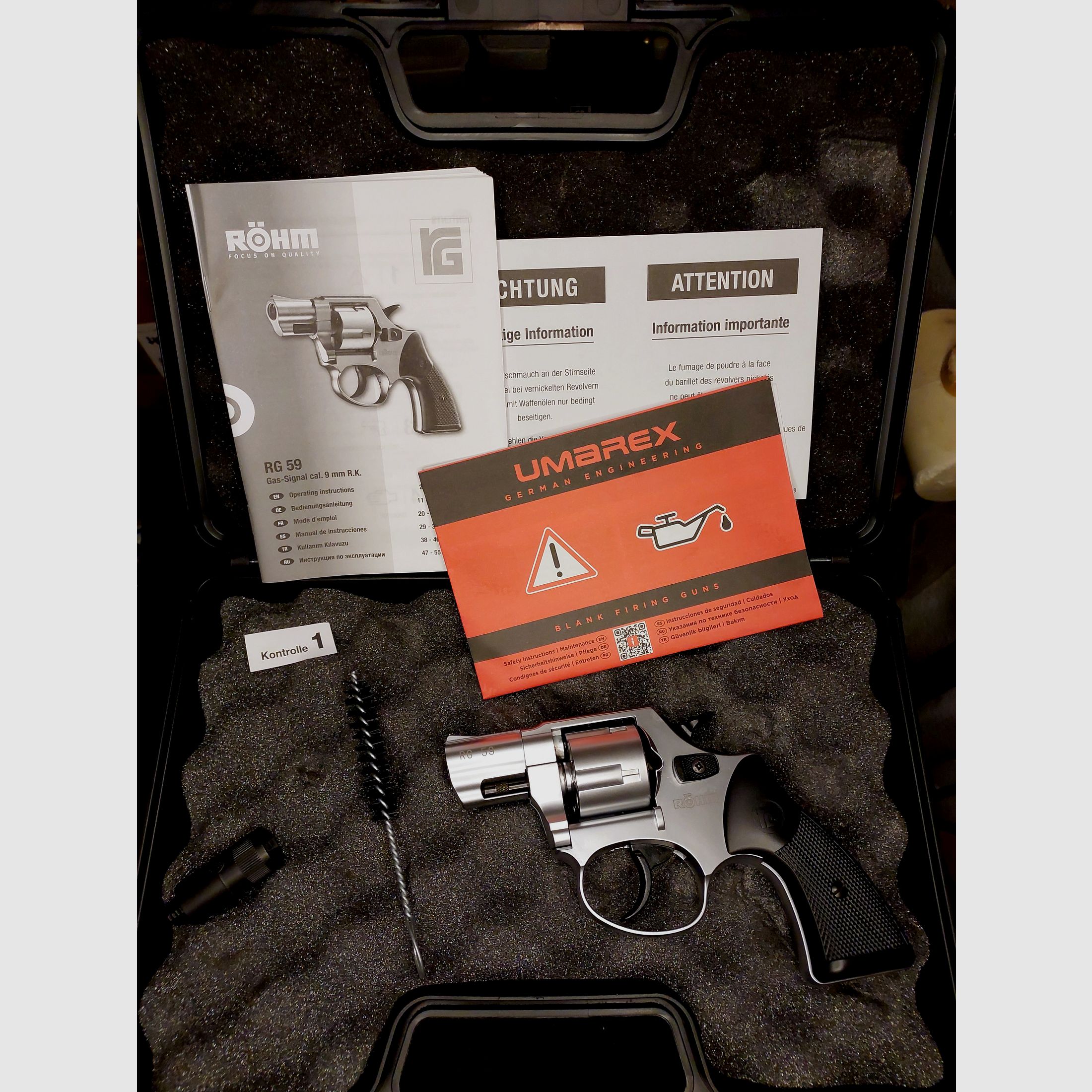 Röhm RG 59 Schreckschuss Revolver Alu Chrome 9 mm R.K. (PTB 735) neuwertig