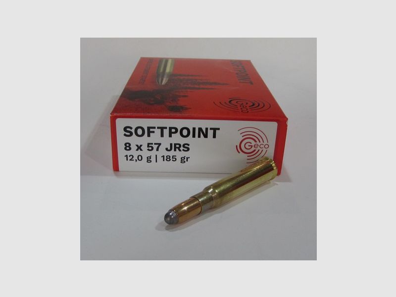 boite 20 cartouches Geco softpoint 185 grains cal 8×57 JRS