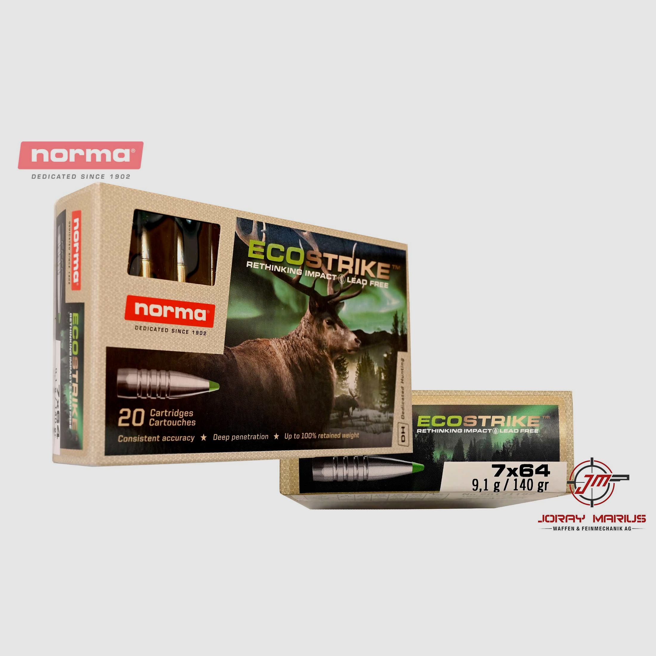 7×64 Norma 9.1g 140gr EcoStrike bez ołowiu