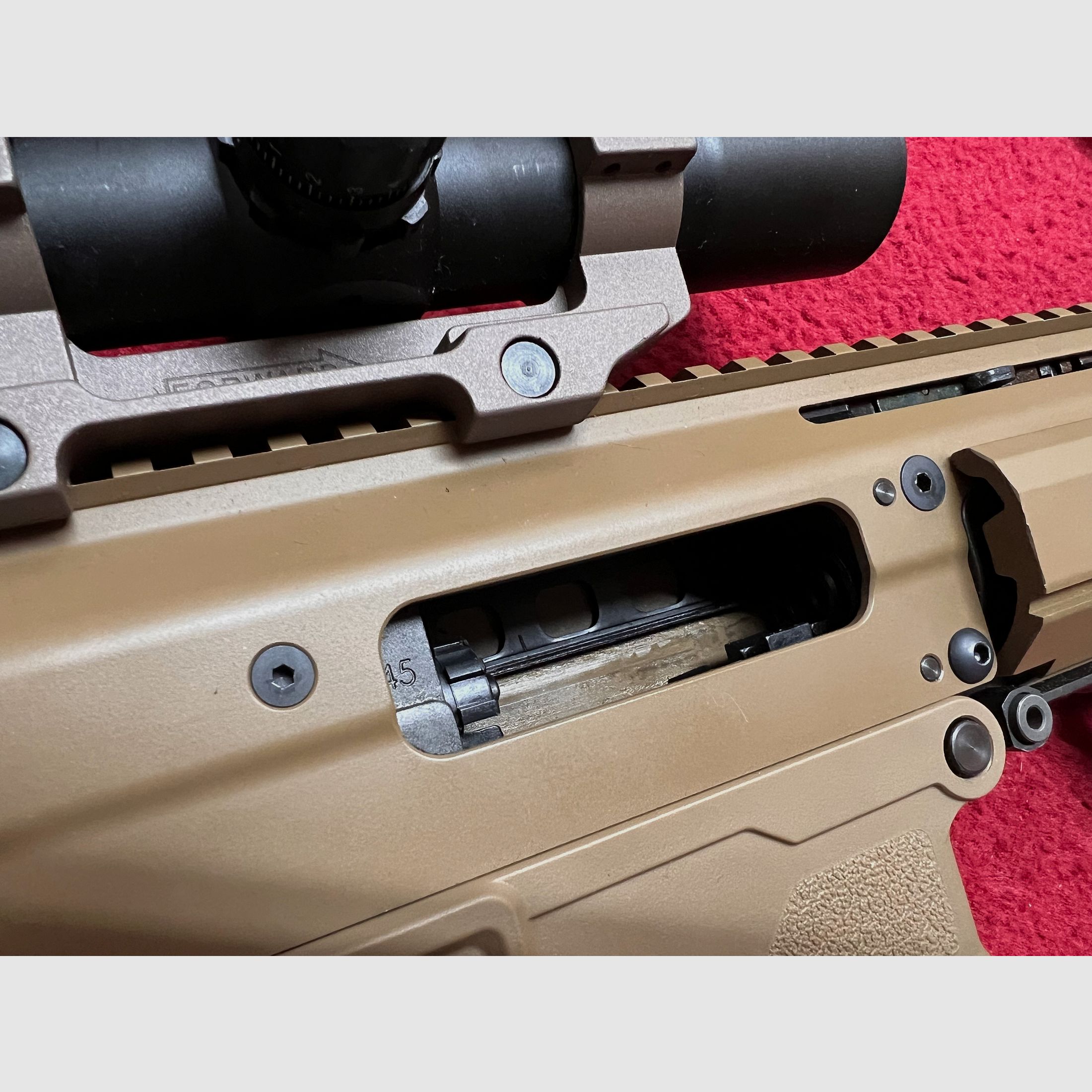 Wei-ETech MSK Masada Open Bolt GBB 6mm BB in Tan with accessories and interchangeable system