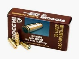 Munición FIOCCHI – 7.65 Para. – 93 grains – blindada