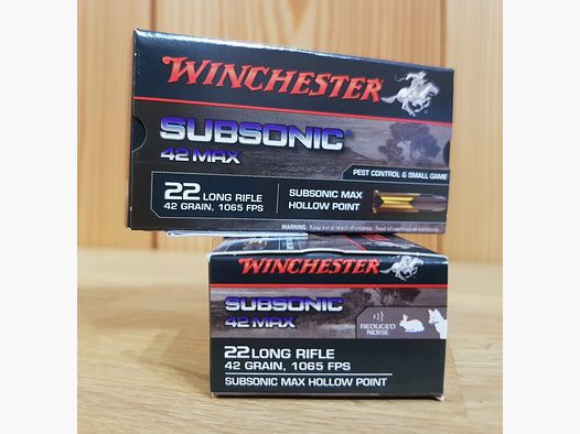 WINCHESTER MUNITION KAL. 22 SUBSONIC 42 GR