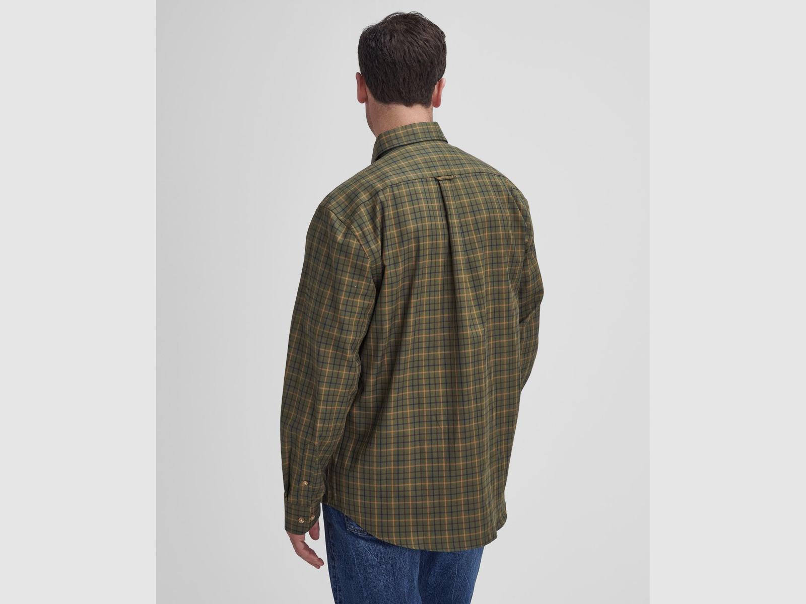 BARBOUR Hemd Tattersall Mid Olive Comfort Fit