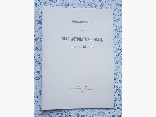   Colts Automatik Pistols M 1912  Beschreibung Bedienungsanleitung Luftpistole Luftgewehr KK Gewehr Co2 Pistole siehe Beschreibung. Preis ab