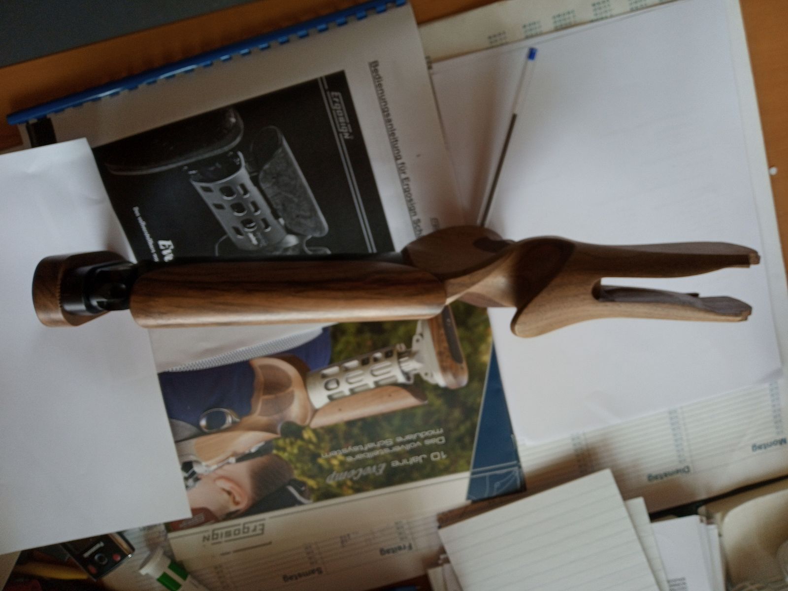Ergosin, disigned by W. Nill, Flintenschaft für Blaser F3